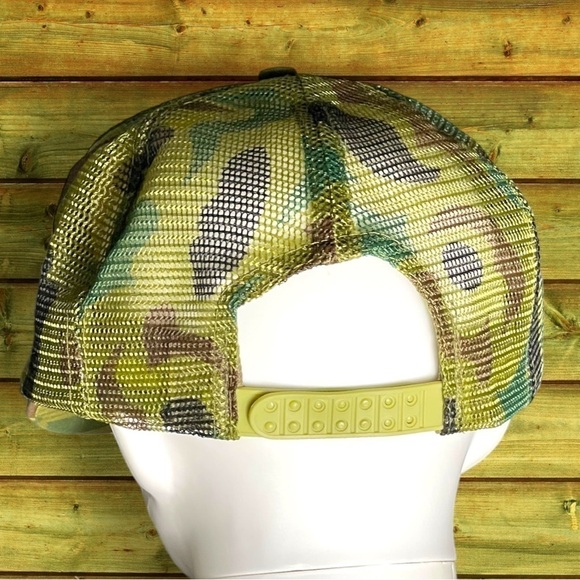 NWOT Sunshine Coffee Shop Central PA Camouflage Trucker Cap Green Yellow - Picture 4 of 10